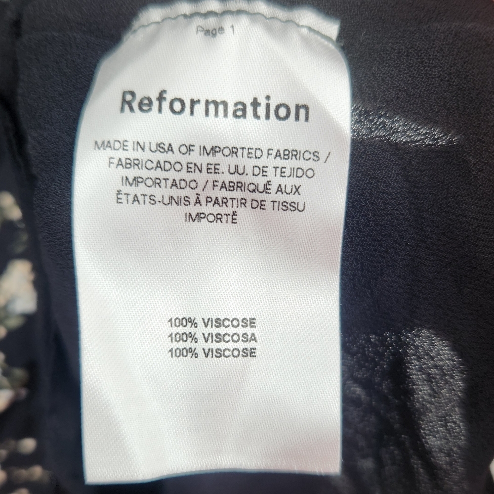 Reformation Remi Floral Mini Dress‎ 0 - Picture 4 of 6